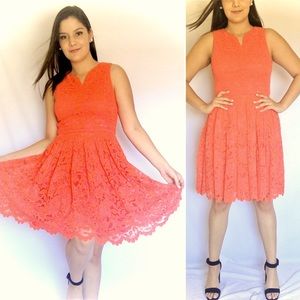 Donna Ricco tangerine color dress!